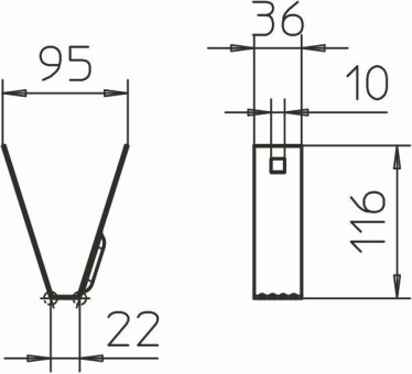 OBO TPB 100 FS Trapezbefestigung 100x116 