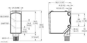 Turck Opto-Sensor,      QCM50-K3D60-Q8-5 