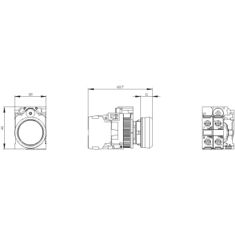 Siemens 3SU11020AB201CA0 Drucktaster 