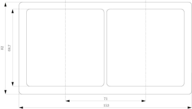 Siemens 5TG1322 DELTA style Rahmen 2fach 