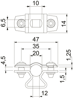 OBO ASL 733 20 G Abstandschelle 