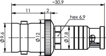 TEGA Adapter BNC-Mini HD BNC   100023658 