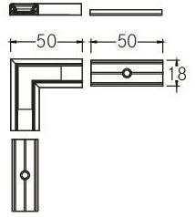 BRUM L-Verbinder zu 53600 weiss 53051070 