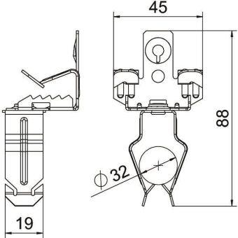 OBO SCVPO 7-13 D32 Trägerklammer 