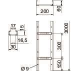 OBO LG 620 VS 3 FS Kabelleiter gelocht m 