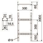 OBO LG 630 VS 3 FS Kabelleiter gelocht m 