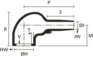 Hellermann 1156-4-G-PO-X-BK Formteil bis 