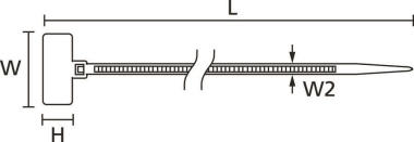 Hellermann IT18FL-PA66-NA(100) 110x2.5mm 