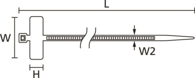 Hellermann IT18R-PA66-BK(1000) 100x2,5mm 