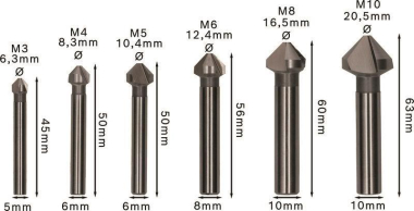 Bosch Kegelsenker-Set 6tlg 45 2608597527 