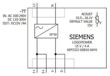 Siemens 6EP33226SB100AY0 LOGO!POWER 15V 