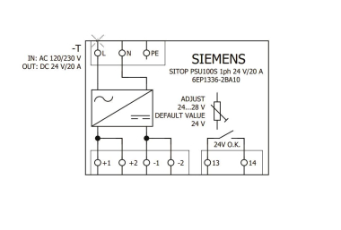 Siemens 6EP13362BA10 SITOP PSU100S 20A 