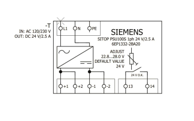 Siemens 6EP13322BA20 SITOP PSU100S 24V 