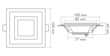 Nobile LED Glas Panel 100 Q   1560606511 
