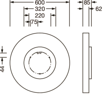 Siteco Round 21 MWand-und  51MR36GD0421B 