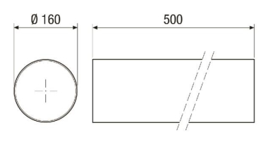 Maico Rohbauhülse 500mm kurz   PP 45 RHK 