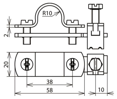 DEHN Erdungsklemme 20mm           405020 