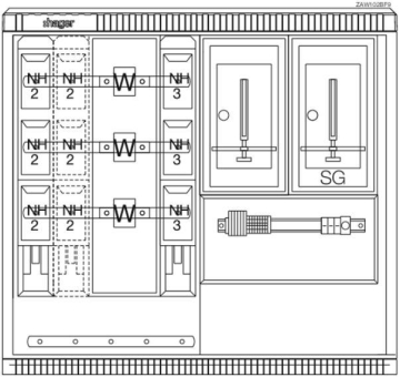 Hager Wandler-u.Messschrank    ZAW102BF9 