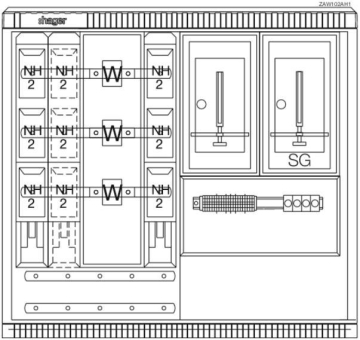 Hager Wandler-u.Messschrank    ZAW102AH1 