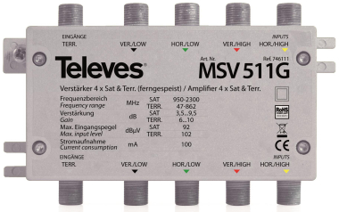 Televes Verstärker 4xSAT/terr.   MSV511G 