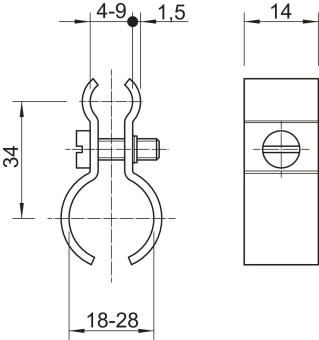 OBO 1020 18-28 G Spanndrahtschelle 