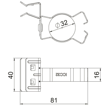 OBO SCHPC 10-15 D32 Trägerklammer 