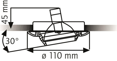 Rutec Einbaustrahler Kugel für  R55061-M 