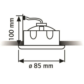 Rutec Einbaustrahler IP 44      R55881-M 