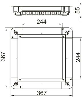 OBO UGD55 250-3 9R Unterflur-Gerätedose 
