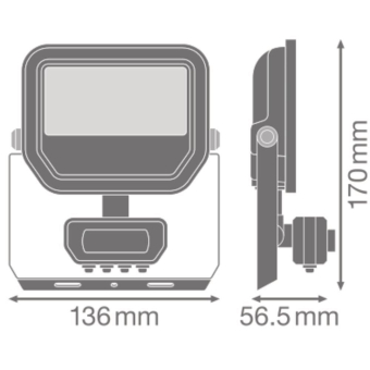 LEDV Flutlichtstr Perf. Sensor schwarz 