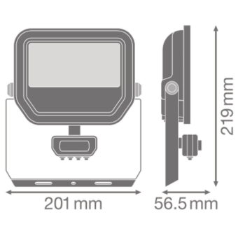 LEDV Flutlichtstr Perf. Sensor schwarz 