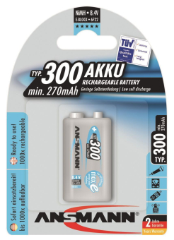 Ansmann Akku Ni-MH 9V    A9V300B 5035453 