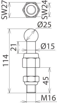 DEHN Kugelfestpunkt gerade m.     755645 