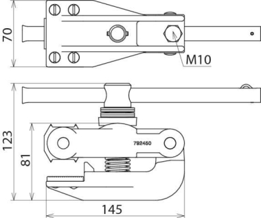 DEHN Schienen-Erdungsklemme m. Kn 792450 