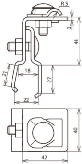 DEHN Dachleitungshalter 6-10mm Al 223070 
