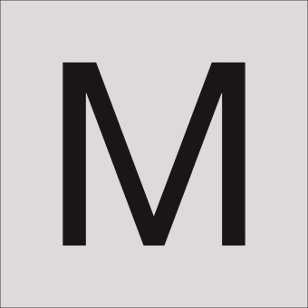 RZB Buchstabe "M",60mm       99221.013.M 