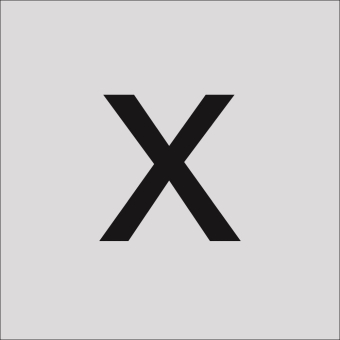 RZB Buchstabe "x",60mm     99221.013.X/K 