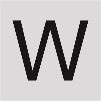 RZB Buchstabe "W",60mm       99221.013.W 