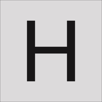 RZB Beschriftung H schwarz   99221.003.H 