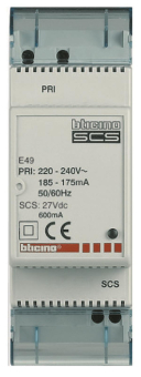BTicino E49 Spannungsversorgung Kompakt 
