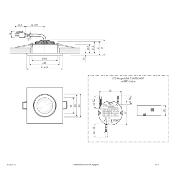 EVN LED Deckeneinbau -quad.   PC24D91340 
