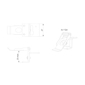 BEG    Einbaubügel-Set PL1-LED Modul 600 