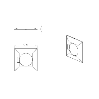 BEG Clip-Designrahmen eckig PD3NDE 92991 
