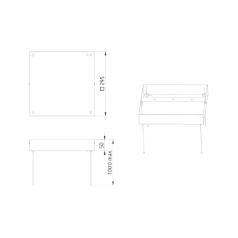 BEG 93090   Pendelsatz PL1-LED Baldachin 