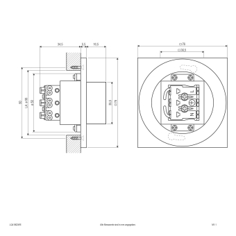 EVN LED Wandeinbau weiß IP44  LQ41802WE 