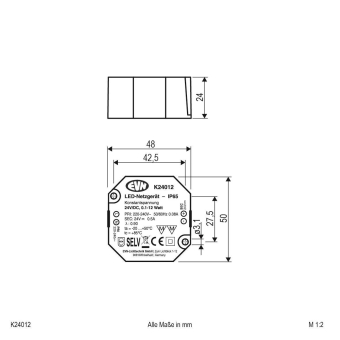 EVN LED-Netzgerät Kunststoff      K24012 