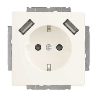BJ Schuko/USB Steckdose  20 EUCB2USB-884 