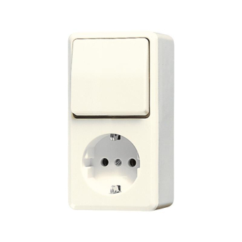 JG AP Schuko + Wechsel-Schalter     676A 