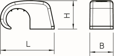 OBO 4042 Haft-Clip o.Nagel 14-17mm PP 