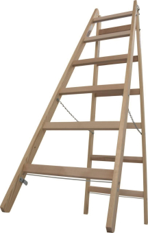 Krause Holz-Sprossen-Doppelleiter 2x6 